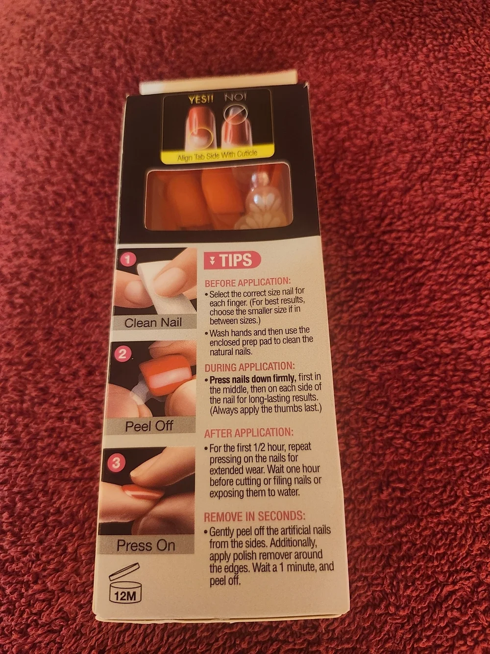Kiss Orange Daisy Press-On Nail Set